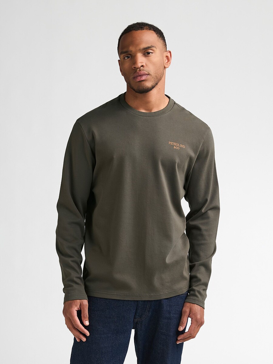 T-shirt manches longues, col rond, PETROL INDUSTRIES