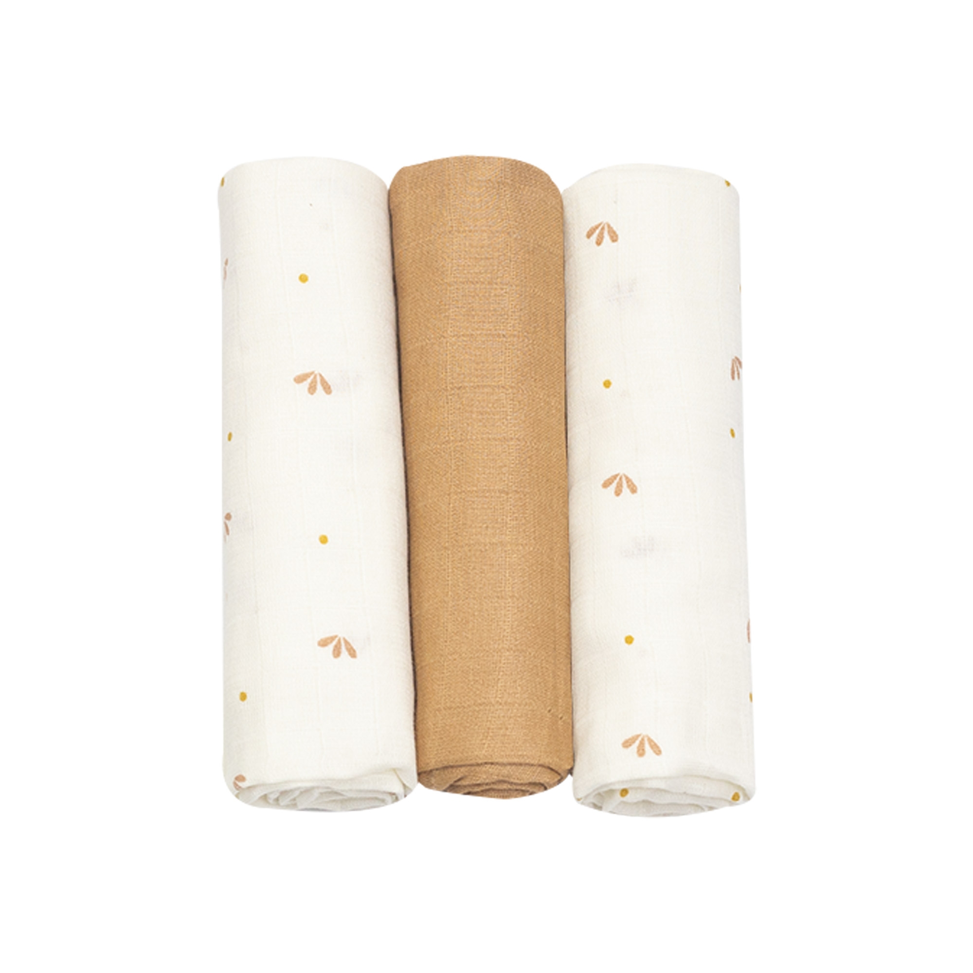 Lot 3 langes Gatsby - motifs Pétales caramel, TROIS KILOS SEPT