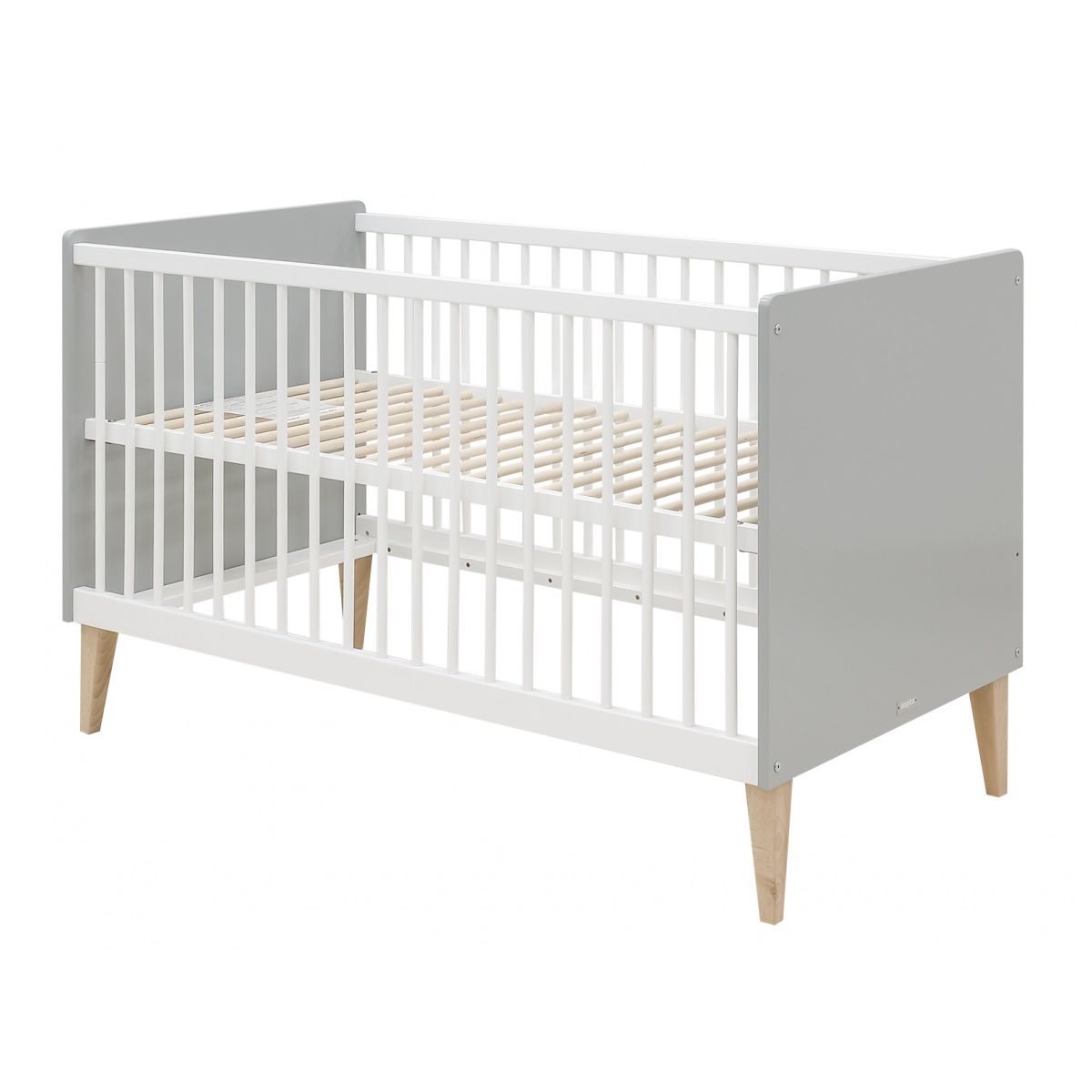 Lit Bebe Evolutif Emma 70x140 Blanc Gris Bopita La Redoute