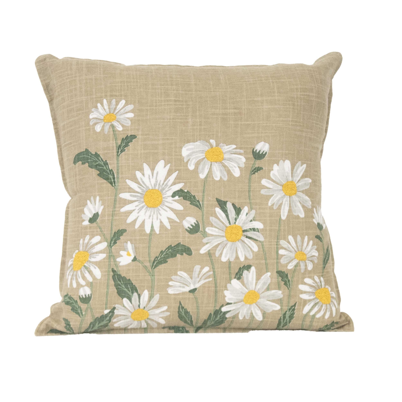 Coussin décoratif en coton motif marguerite, SUD ETOFFE