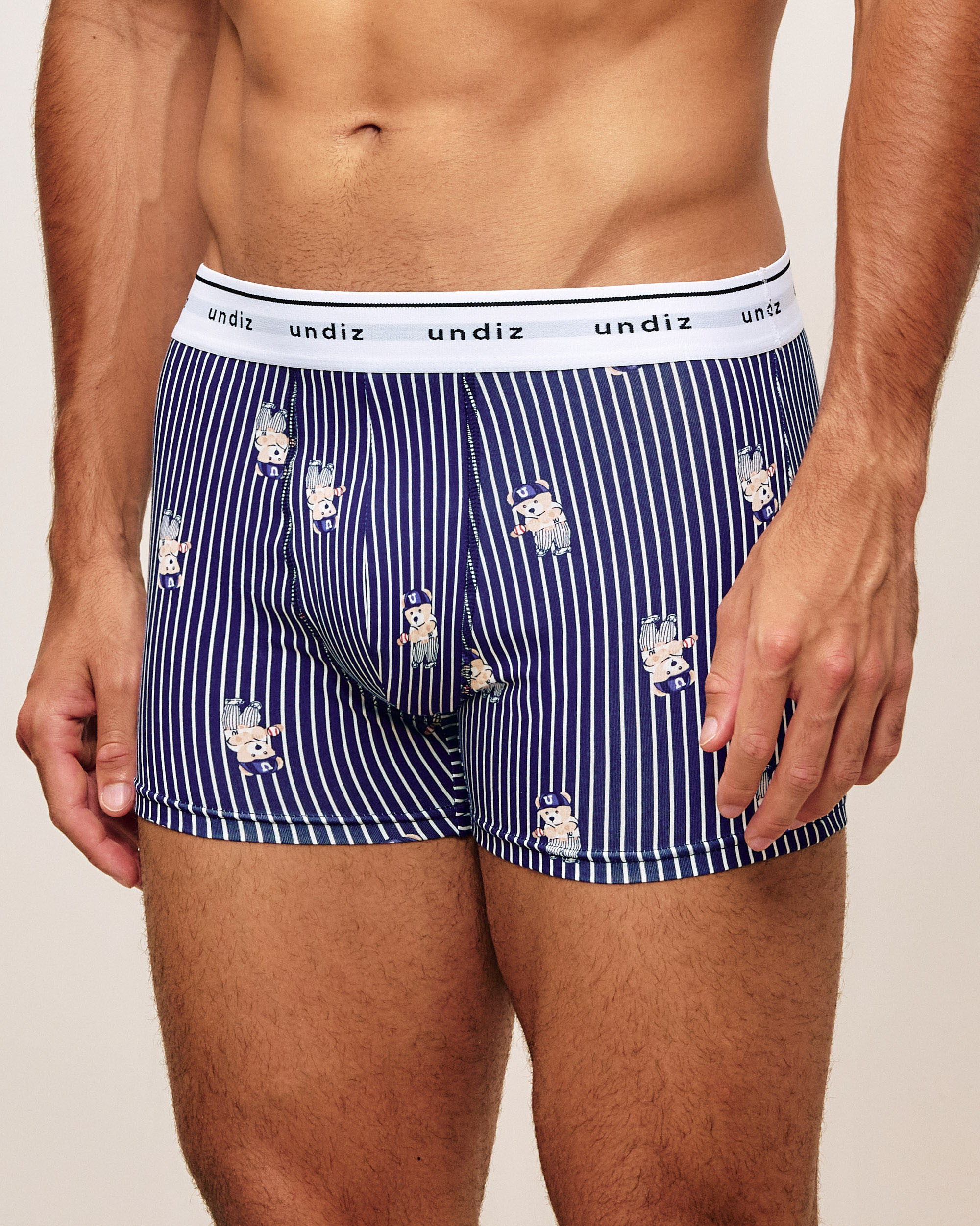 Boxer en coton à rayures et motif oursons REPEATIZ BALLT, UNDIZ