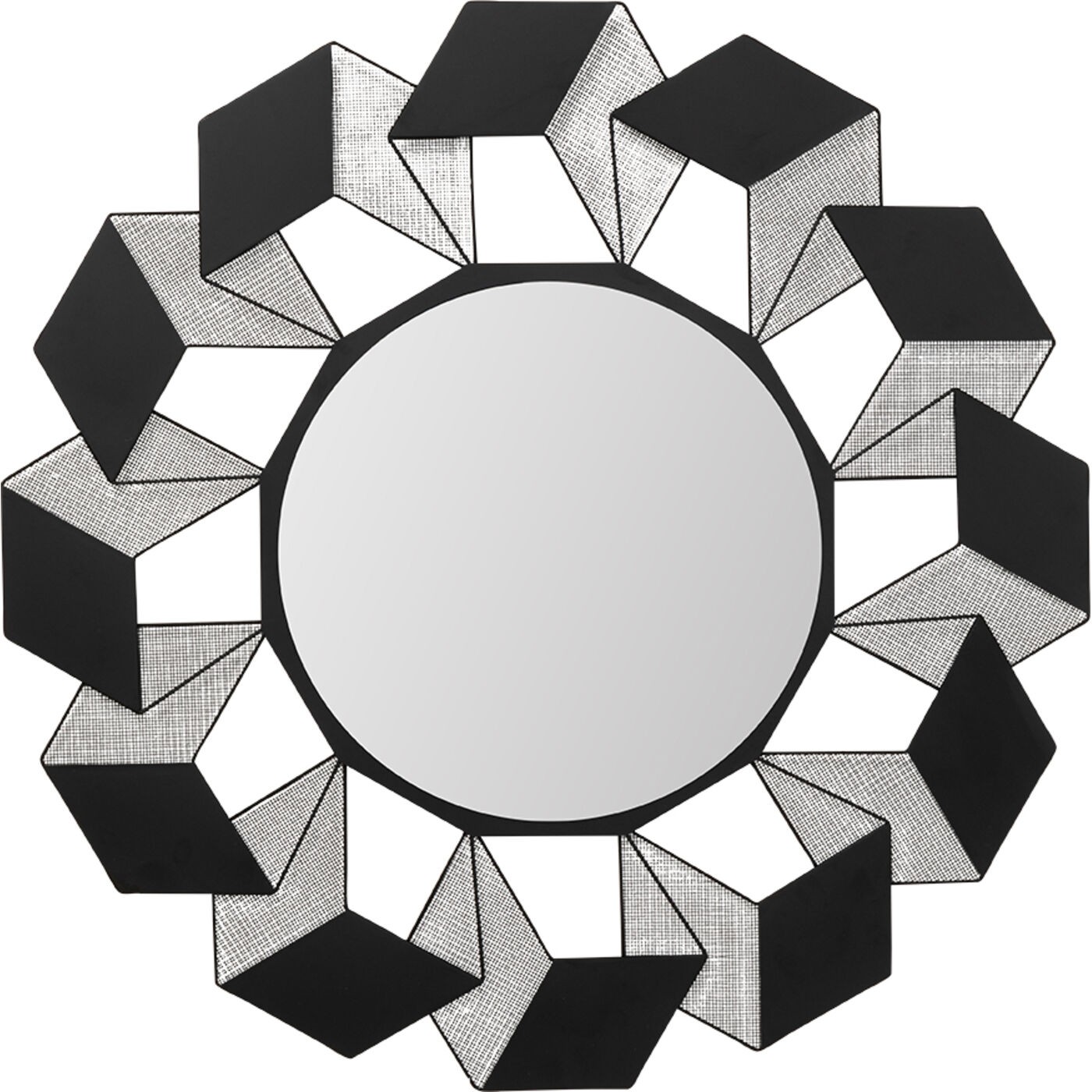 Miroir en acier 104cm, CUBES, KARE DESIGN