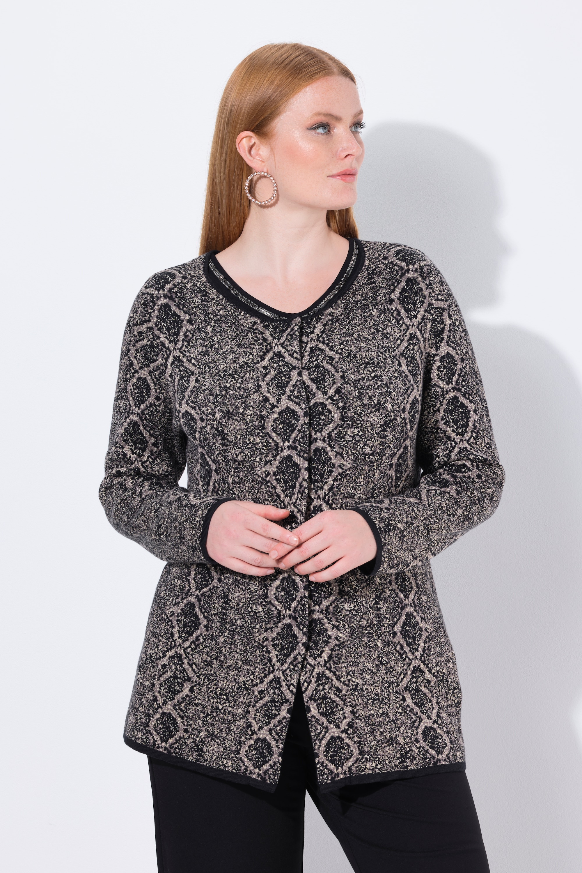 Cardigan à col rond et manches longues, ULLA POPKEN