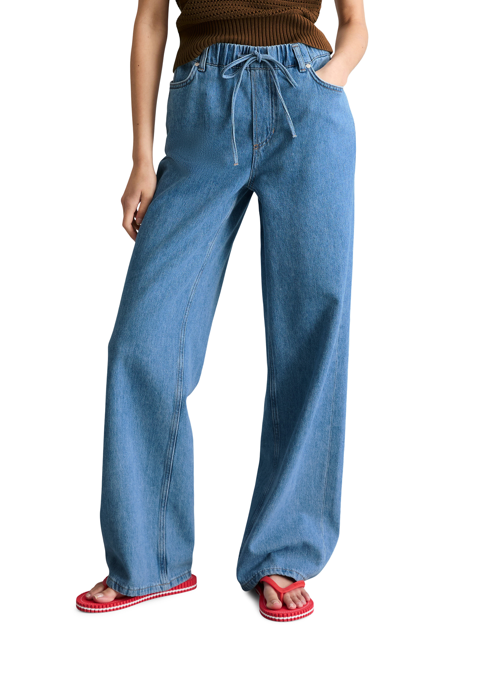 Jeans modèle Tomma large avec ceinture élastique, MARC O’POLO DENIM