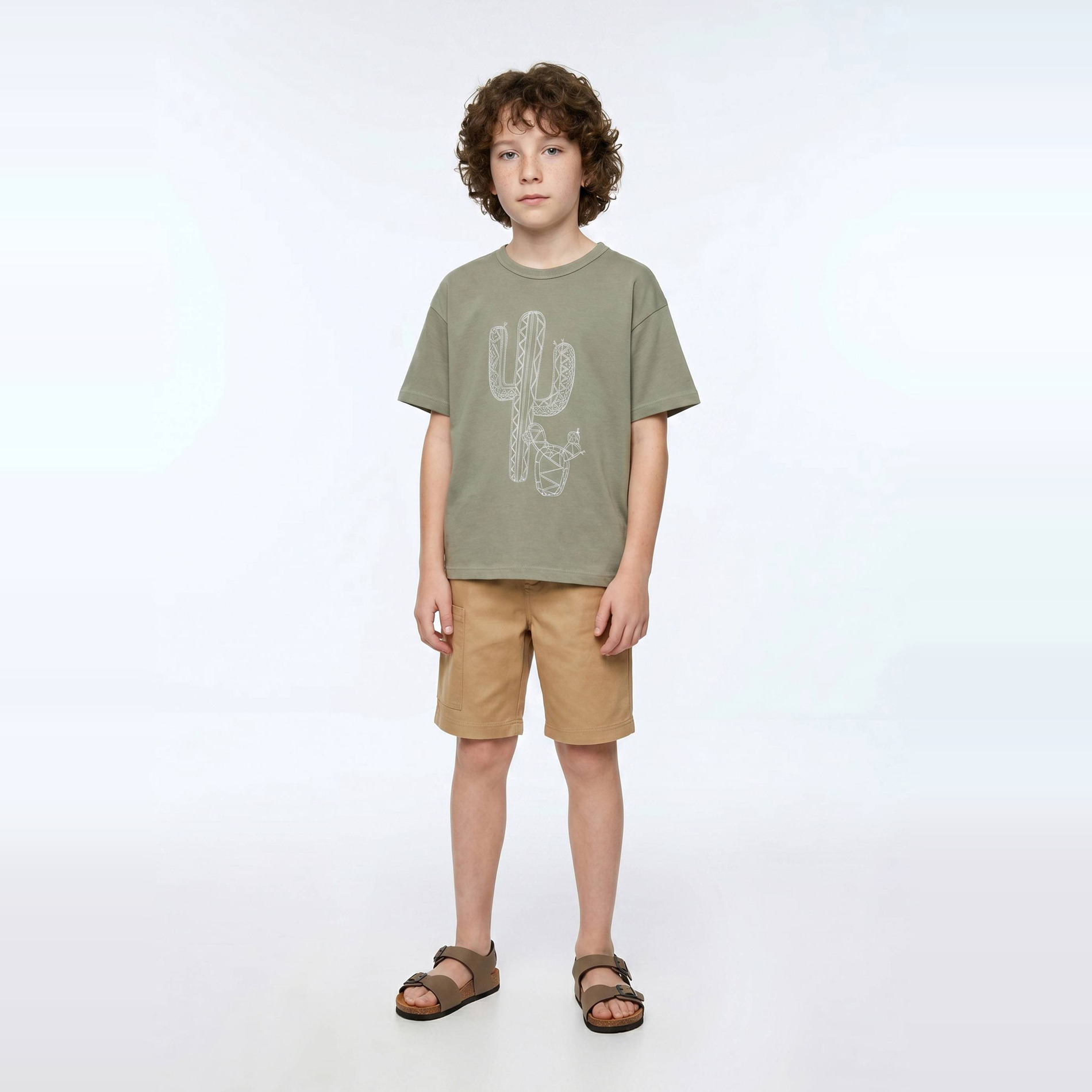 T-shirt manches courtes brodé en coton BIO GOTS, MONOPRIX