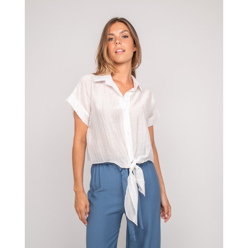 Chemise Manches Courtes Fil textile Onyx, DONA LISA