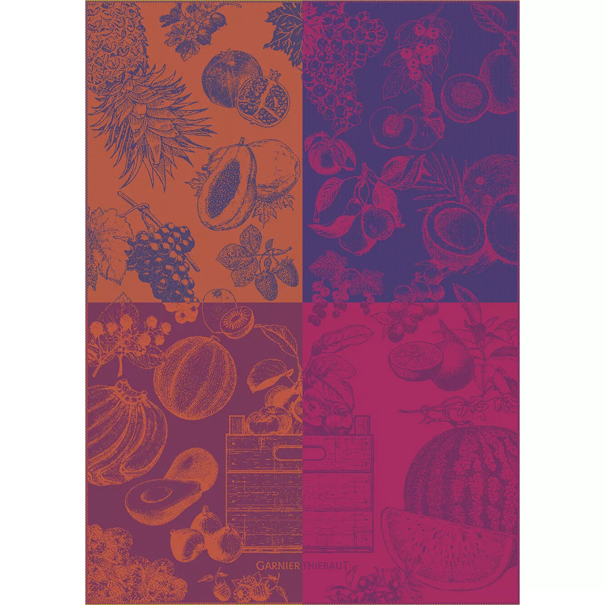 Torchon pur coton LES FRUITS, GARNIER THIEBAUT
