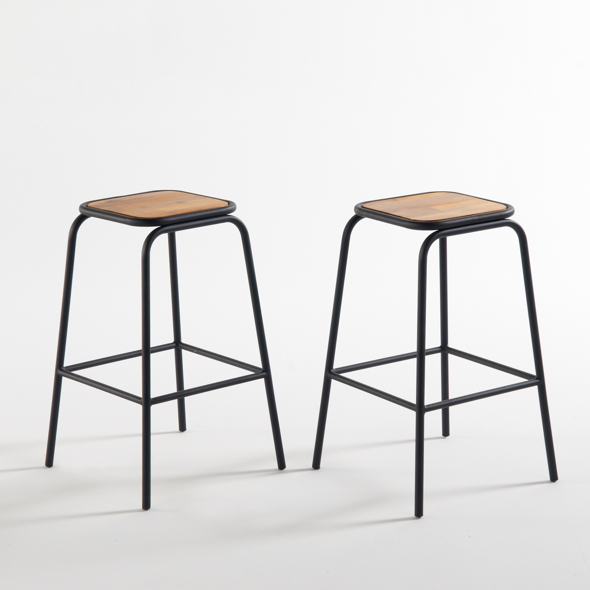 Product photograph of Set Of 2 Hiba Bar Stools 65cm from La Redoute UK