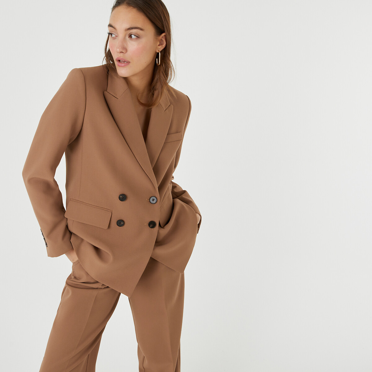 Recycled straight fit blazer La Redoute Collections | La Redoute