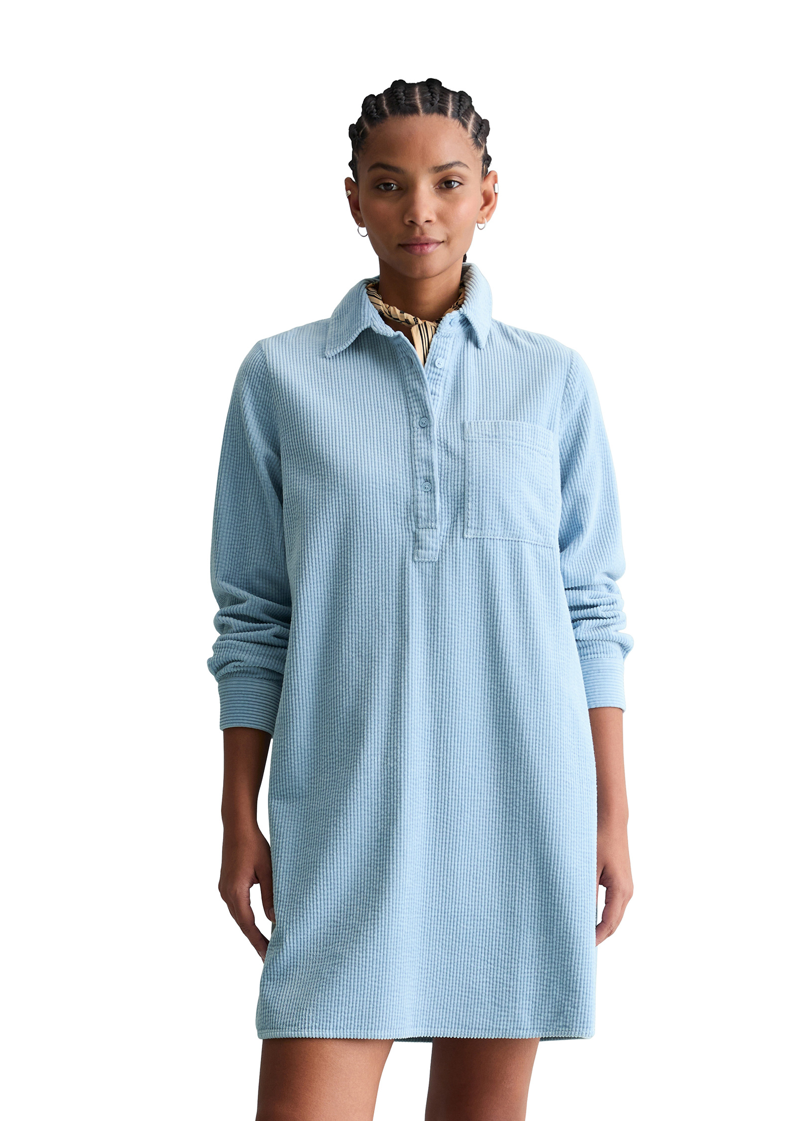 Robe en velours côtelé straight avec une structure en bulle décontractée, MARC O’POLO DENIM