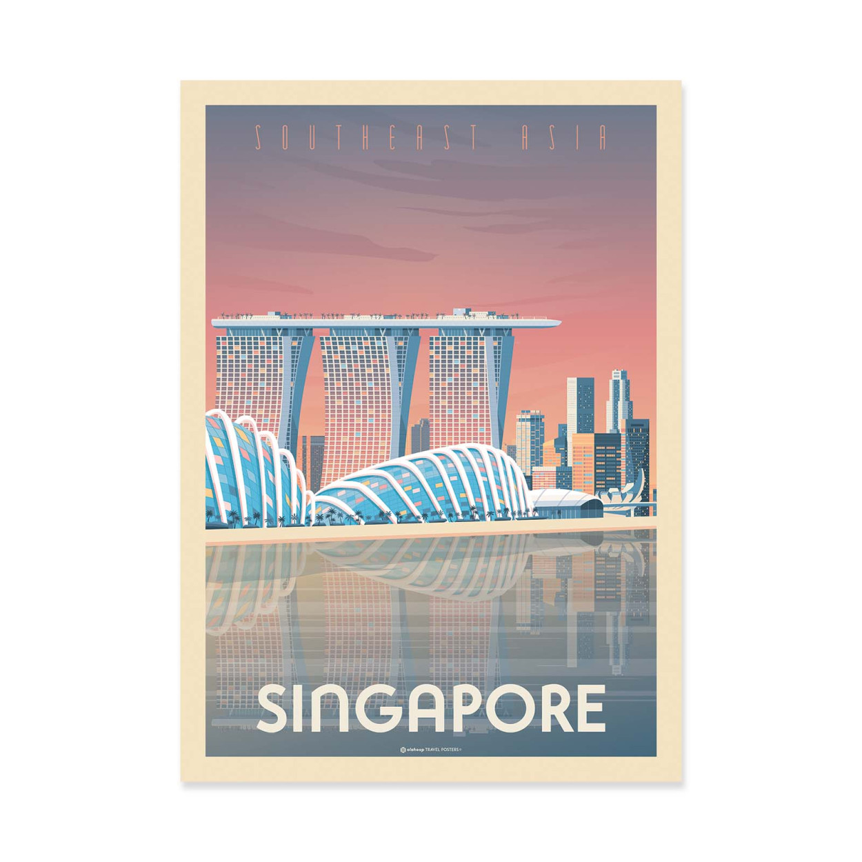 Affiche d'art - Singapore - Olahoop Travel Posters, WALL EDITIONS