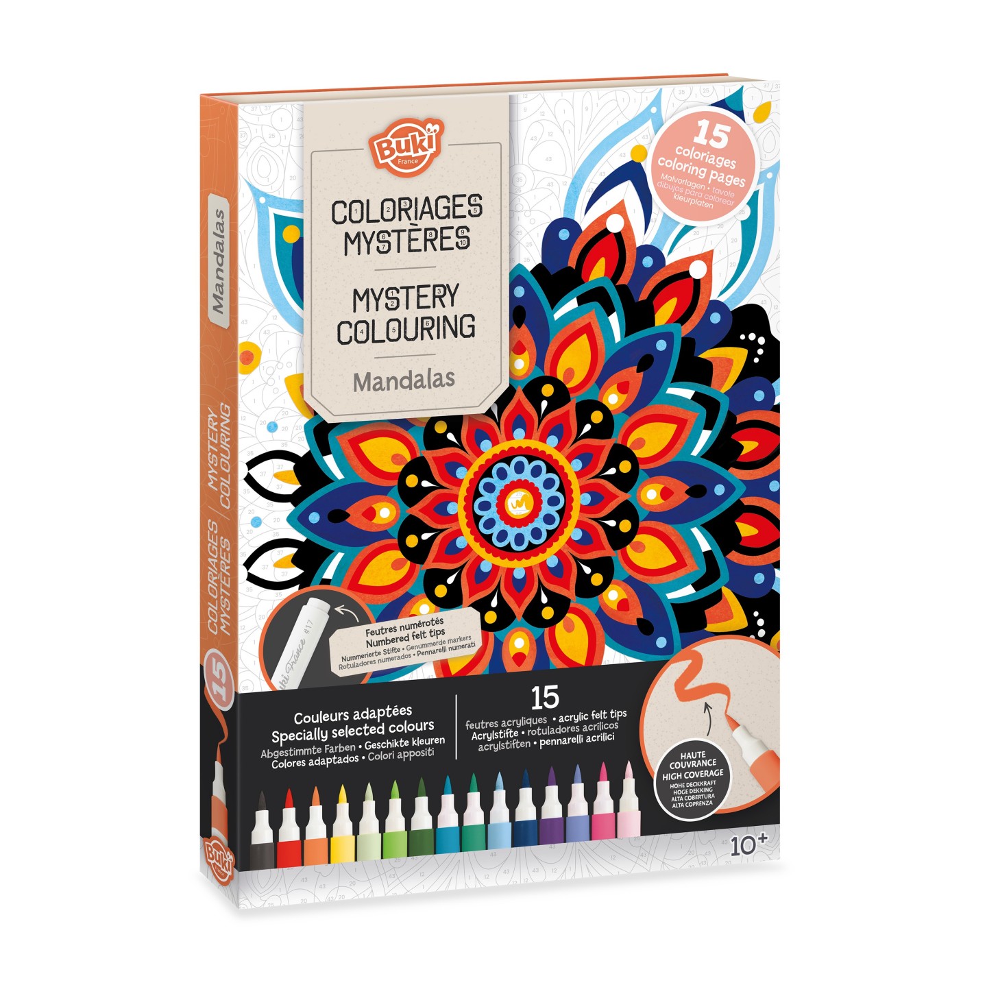 Coloriages mystères Mandalas, BUKI FRANCE