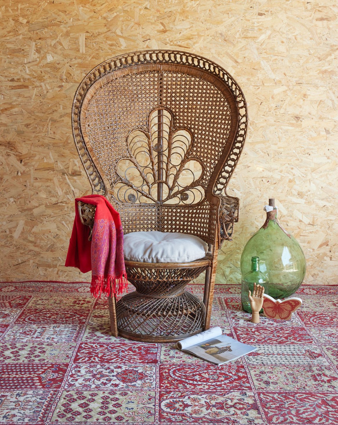 Fauteuil en osier Emmanuel N°19 - Bon état, DEBONGOUT