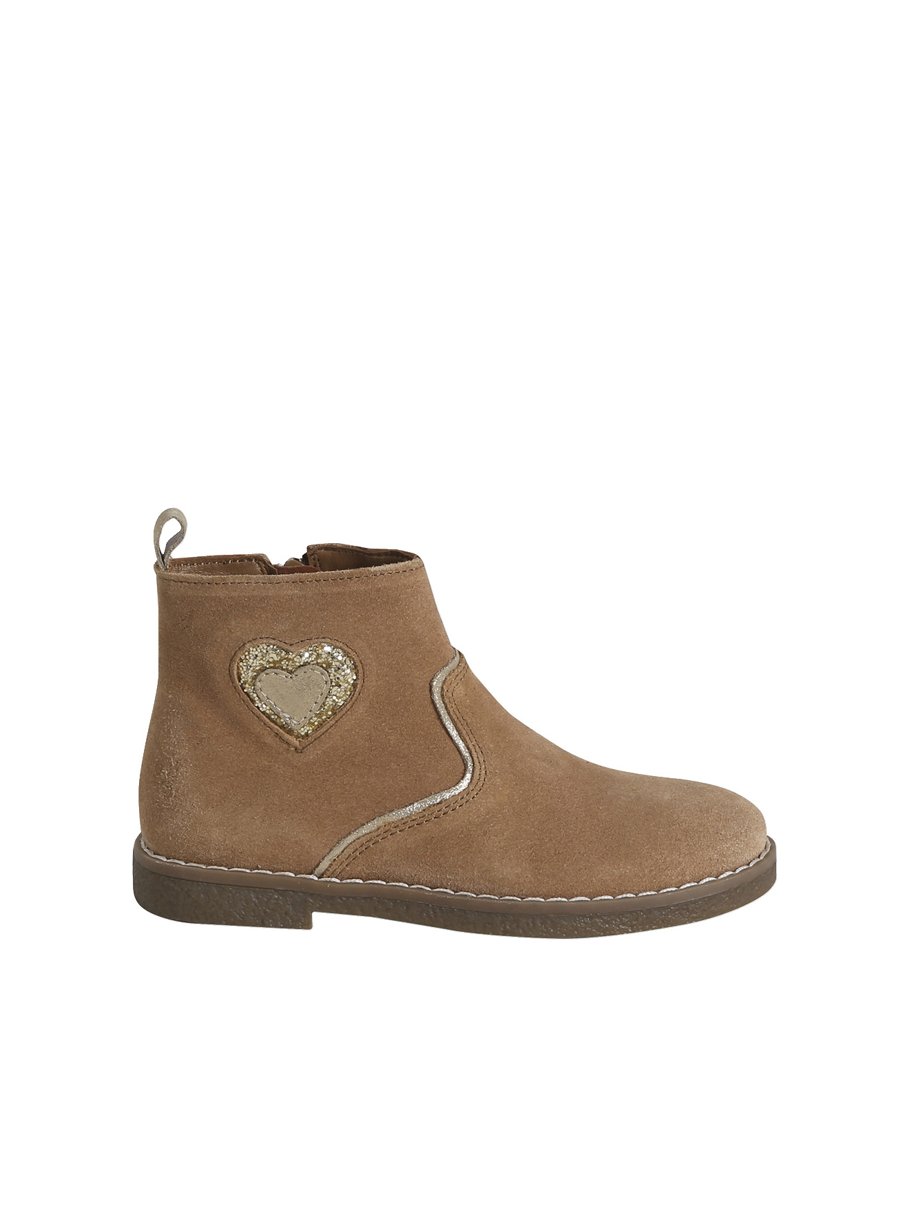 Boots en cuir zippées, VERTBAUDET