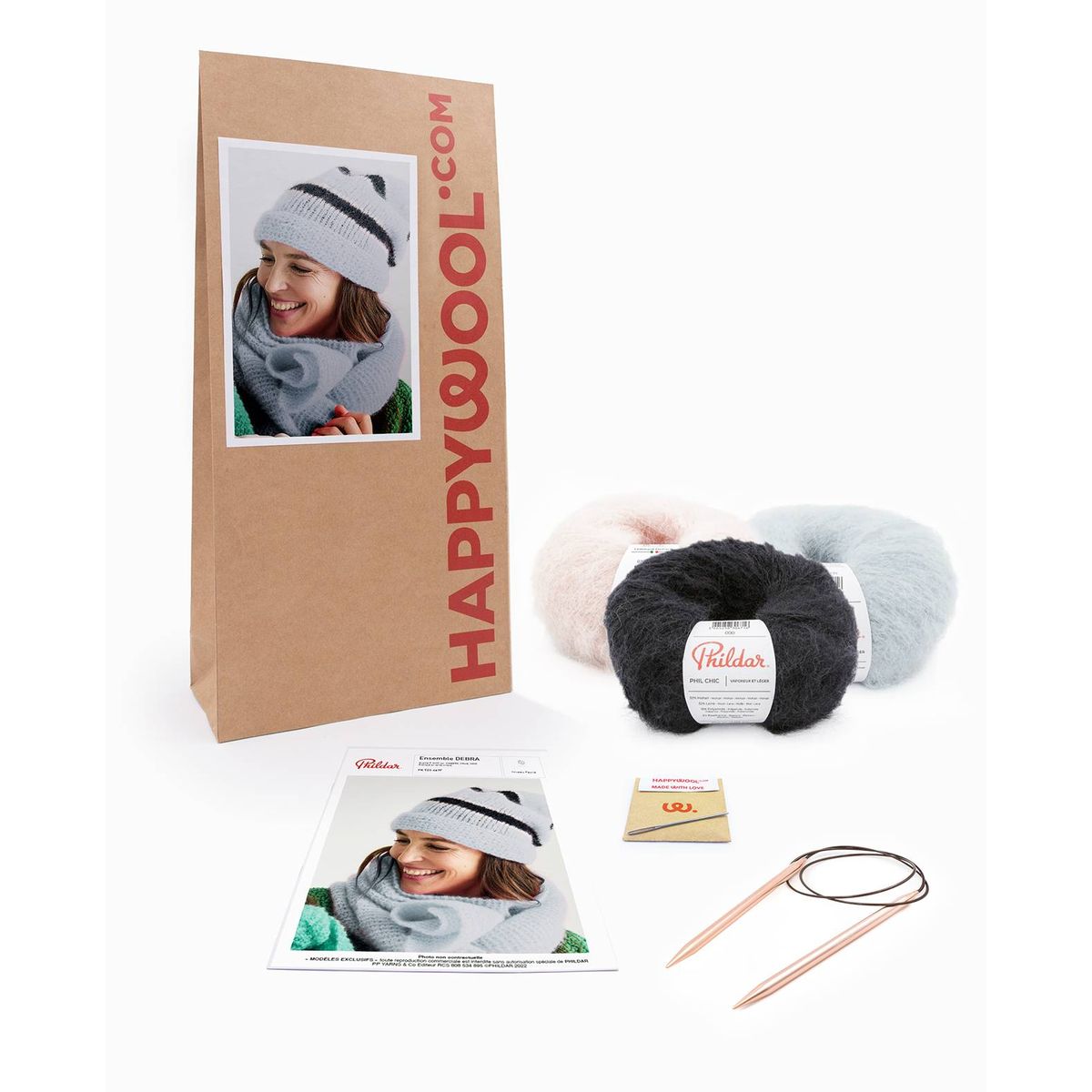 Kit Tricot Boonet Echarpe Mohair Debra, PHILDAR