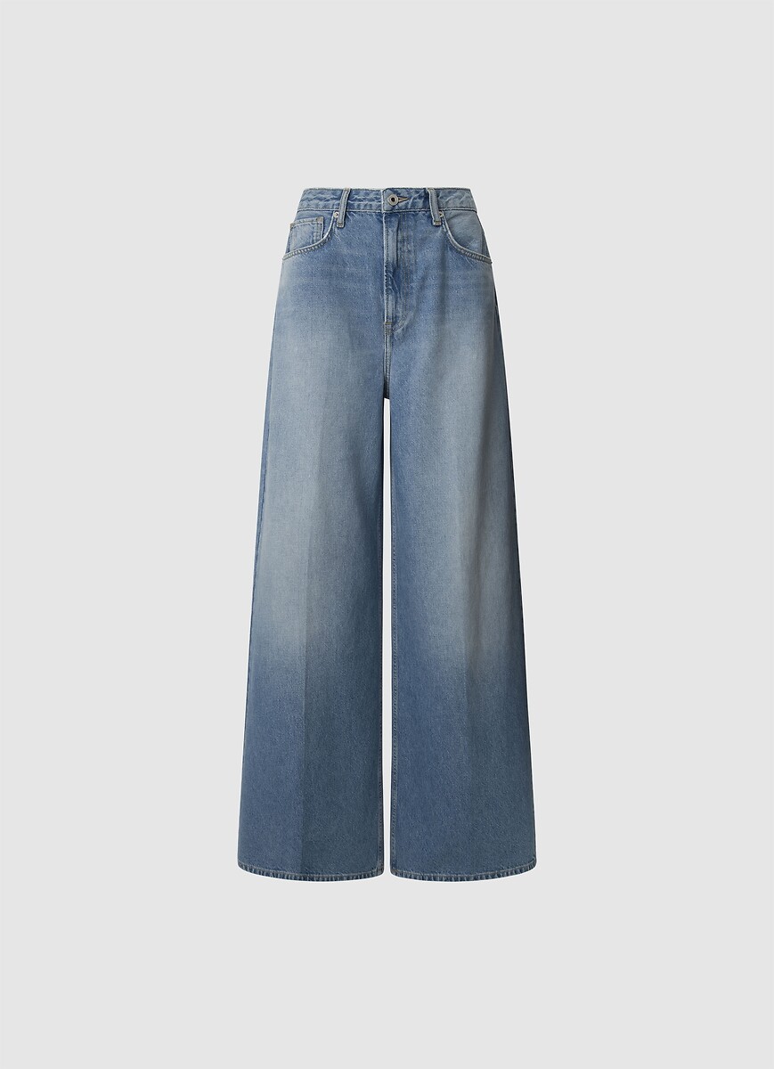 Jaimy Wide Leg Jeans with Very High Waist, PEPE JEANS
