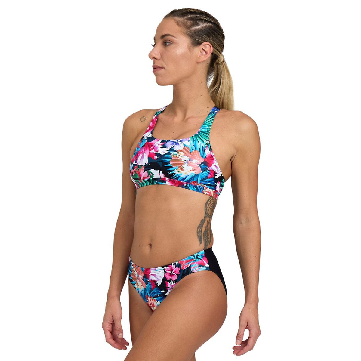 Maillot 2 pi ces piscine maxfit pro back imprim multicolore Arena