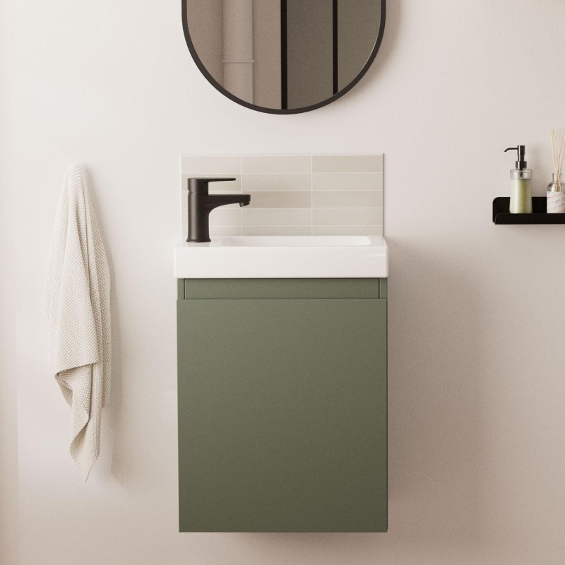 Meuble lave-mains + robinet noir LISA, MOB IN
