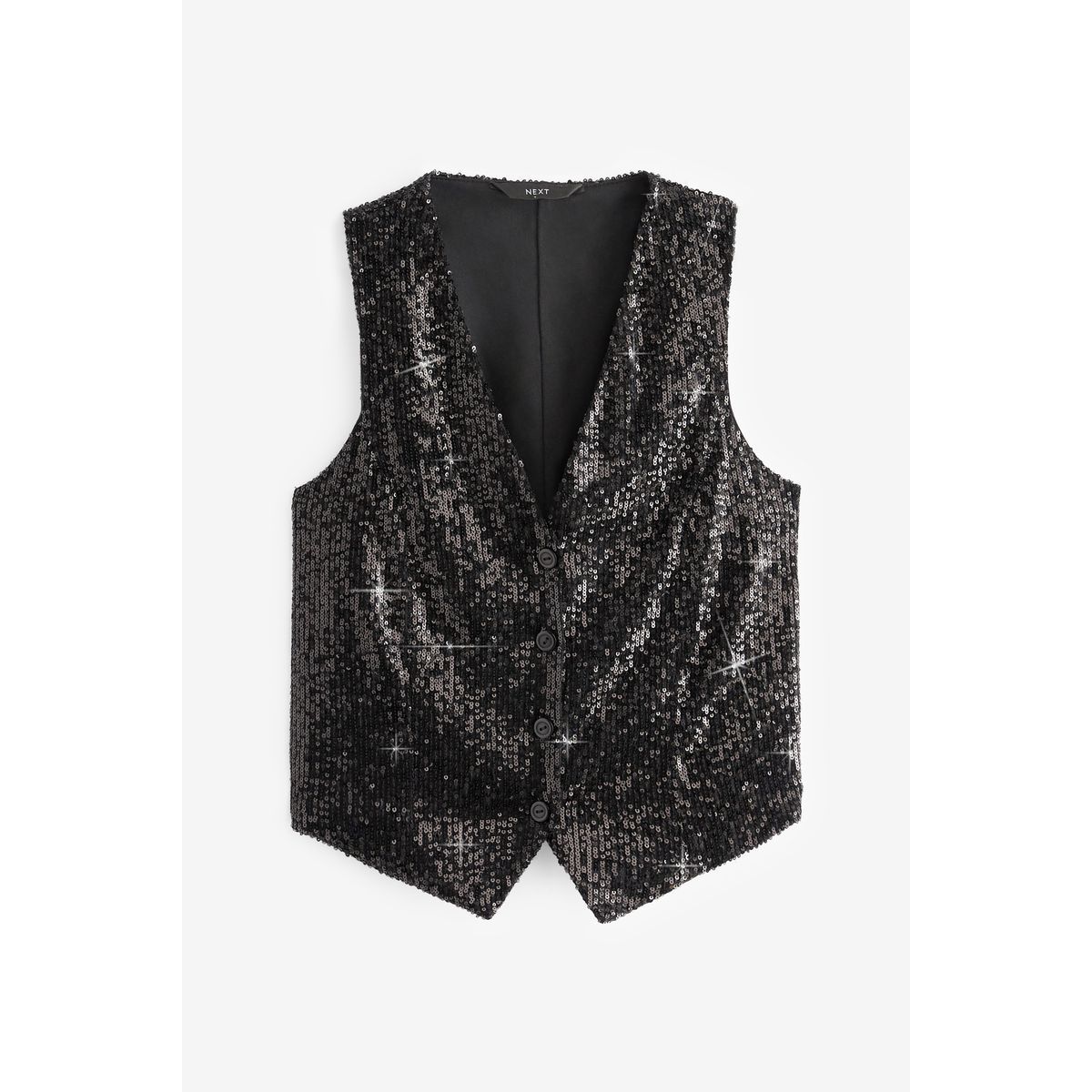 Gilet de costume sequins noir Next La Redoute