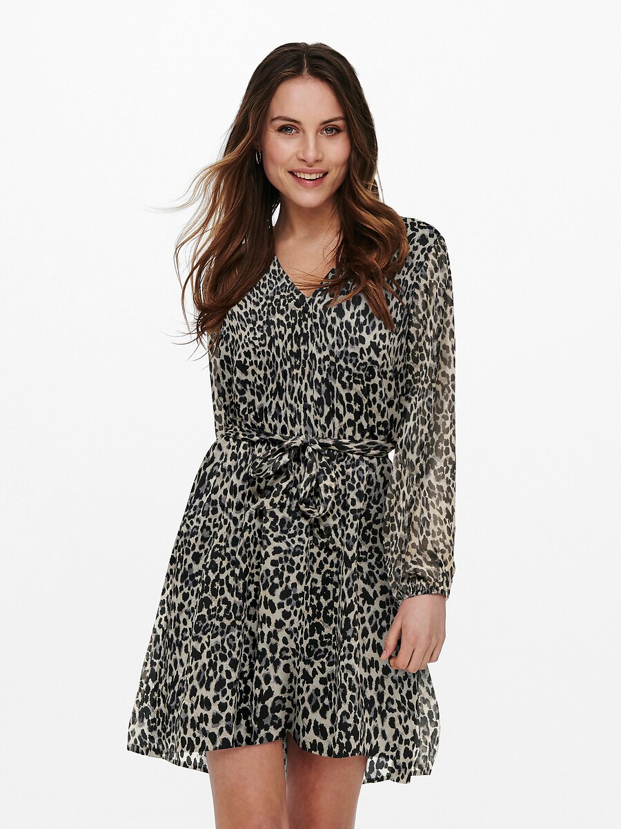 Robe courte, col V, ONLY