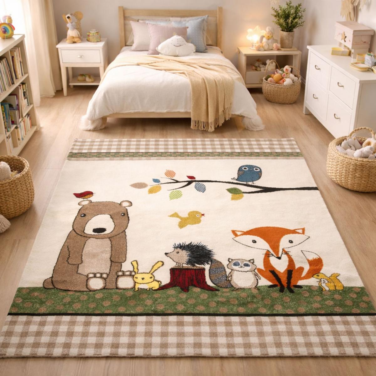 Tapis enfant tissé LYN8 PHOTO DE FORET, UN AMOUR DE TAPIS