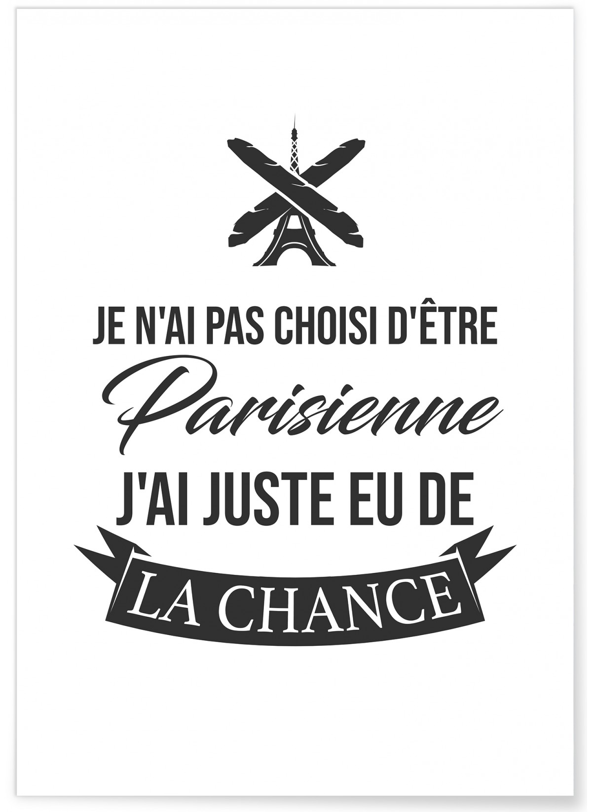 Affiche 'Je n'ai pas choisi d'être parisienne', L'AFFICHERIE