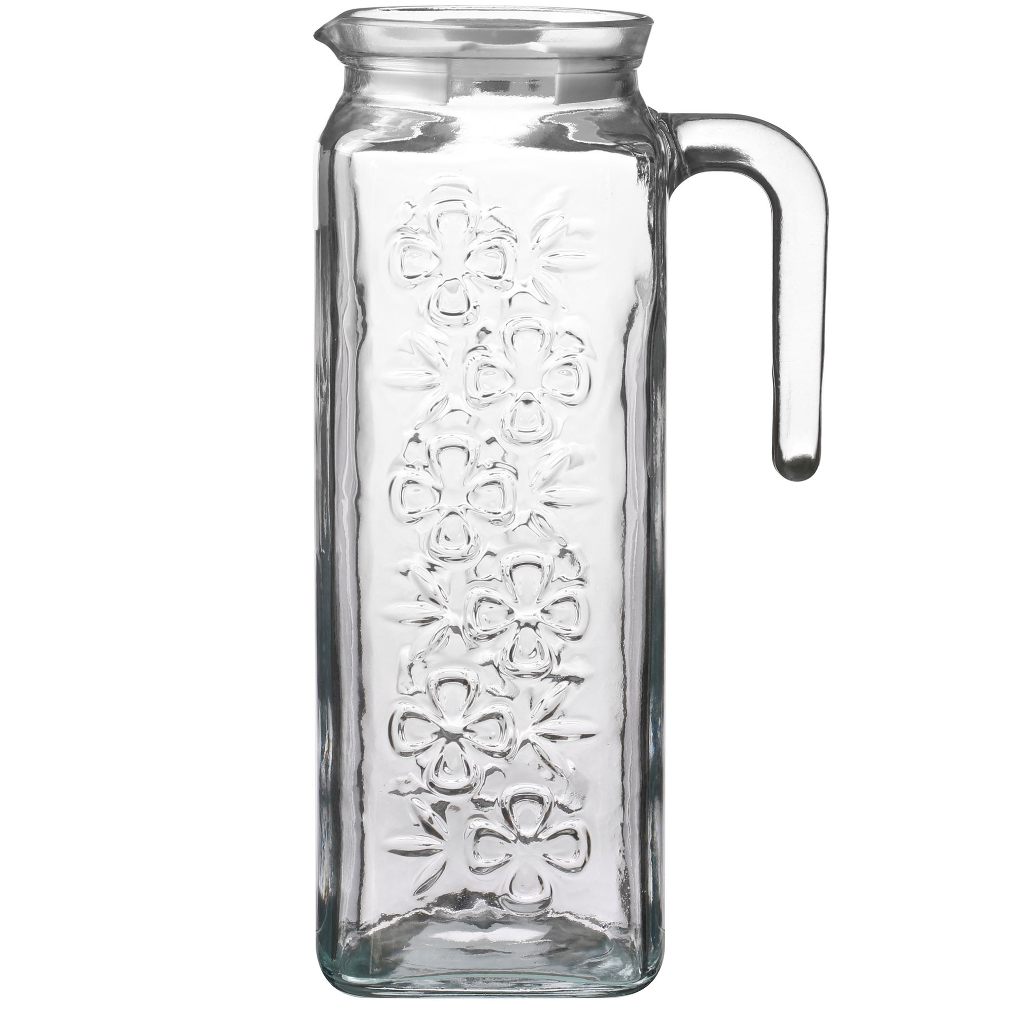 Pichet à eau en verre avec couvercle pour réfrigérateur - 1.2L, WADIGA