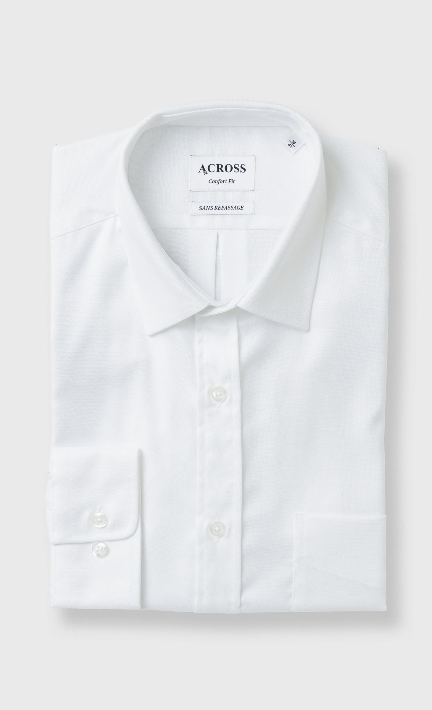 Chemise Confort fit sans repassage en double retors, ACROSS