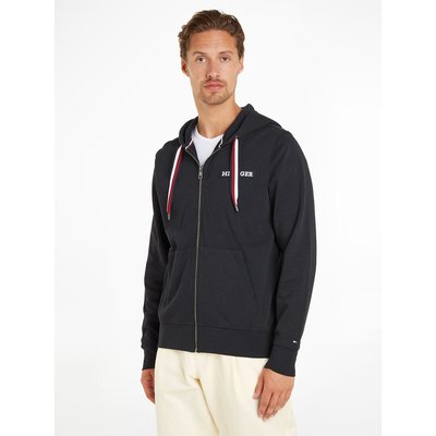 Global Zip-Up Hoodie with Contrast Stripes TOMMY HILFIGER