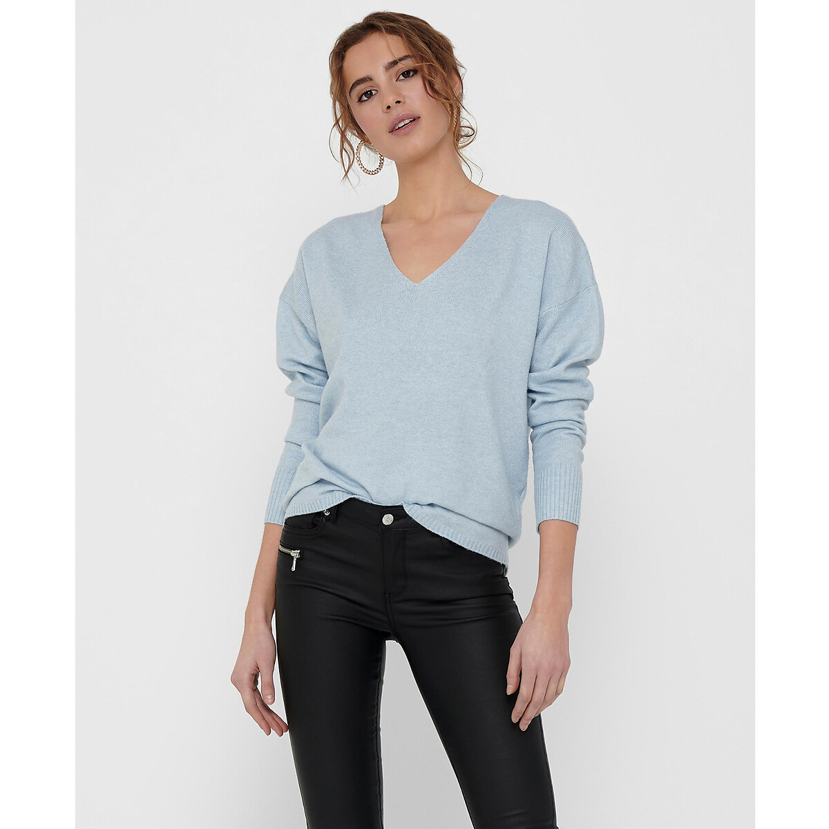 only neck and sleeves sweater