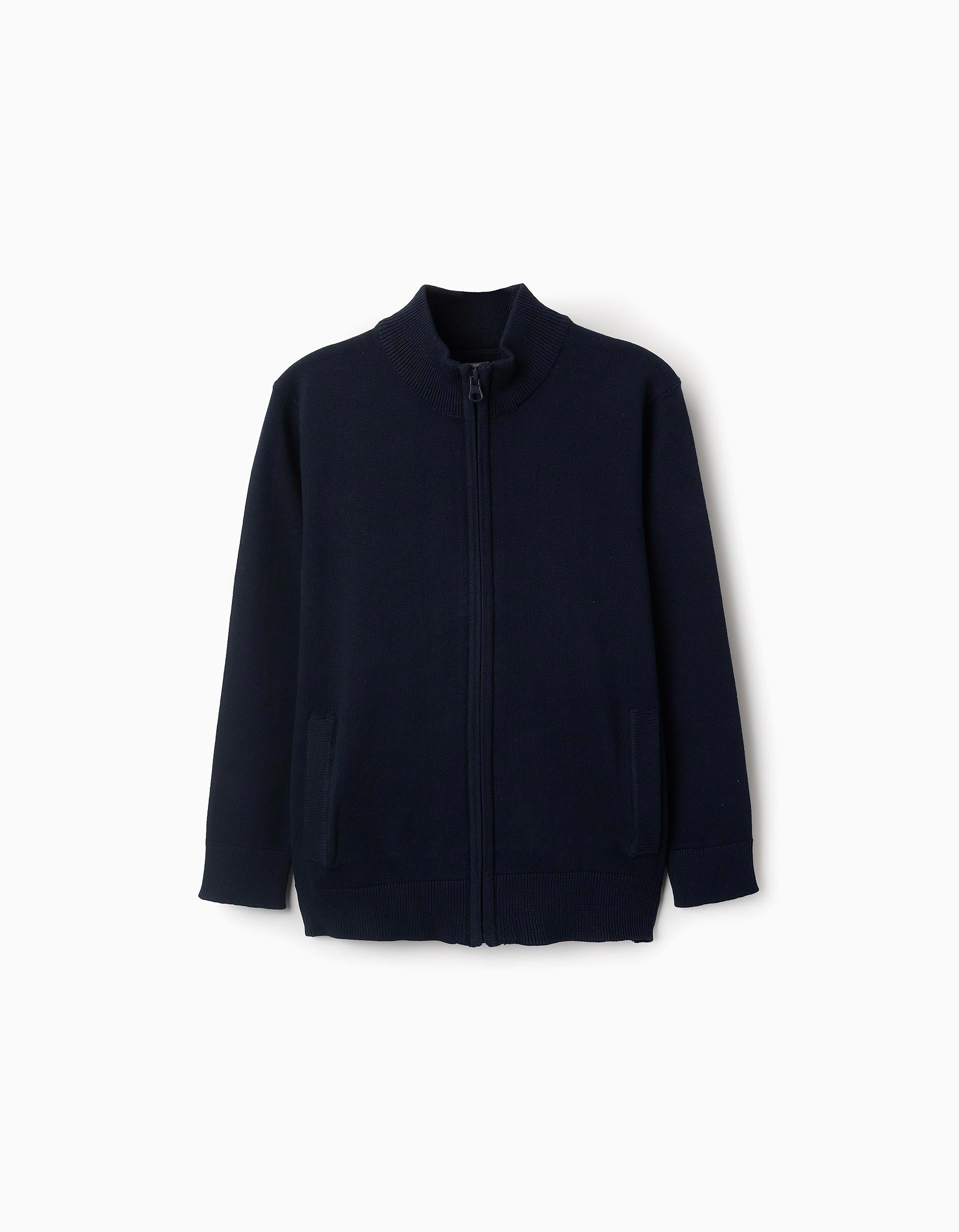Gilet en Maille avec Fermeture Éclair, ZIPPY