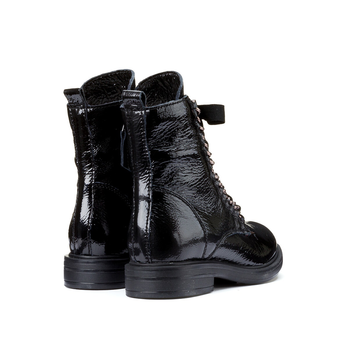 Boots cuir vernis noir Mjus La Redoute