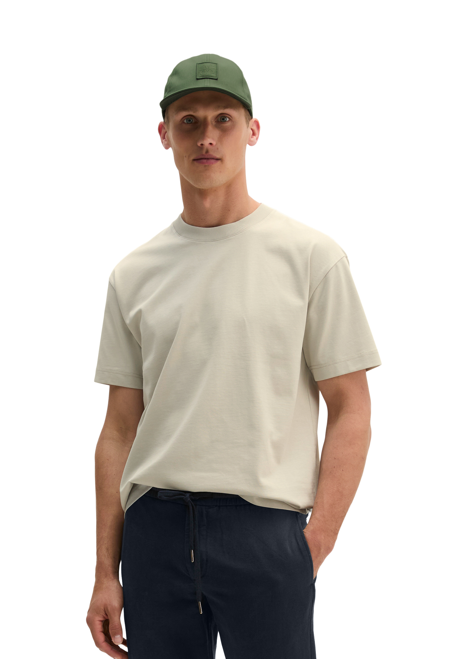 T-shirt loose en jersey de coton bio épais, MARC O'POLO