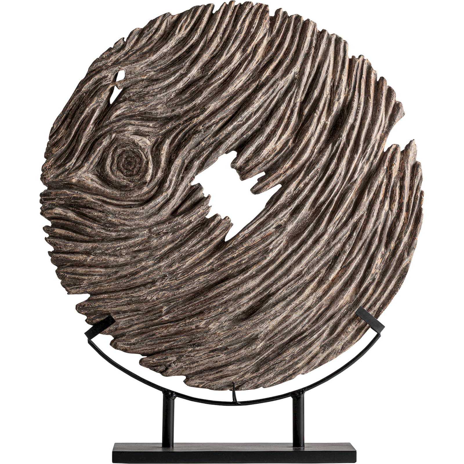 Sculpture sur pied en bois de suar, RECOLLECTION