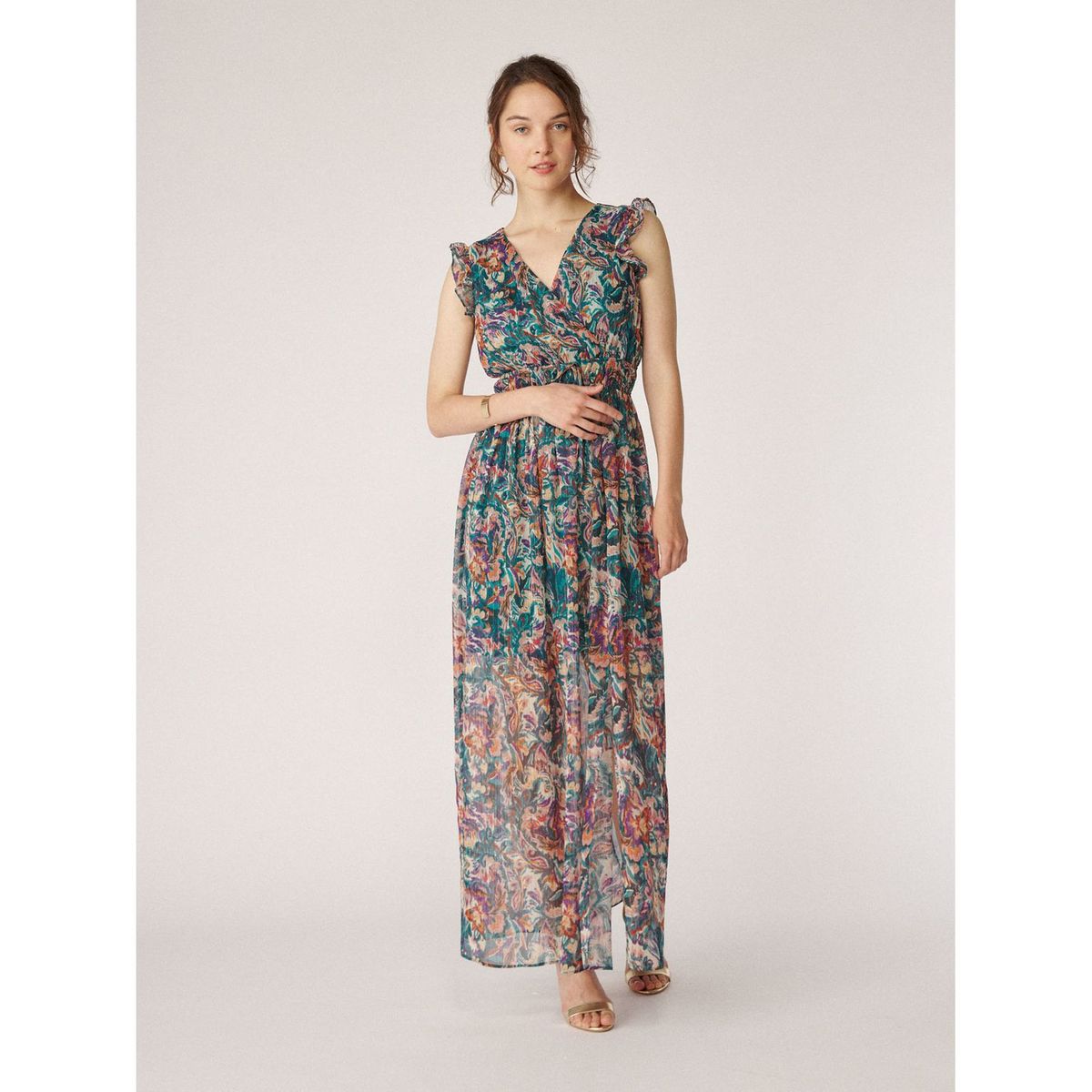 Robe Longue Plissee Verte Robe longue naf naf nouvelle collection | La Redoute