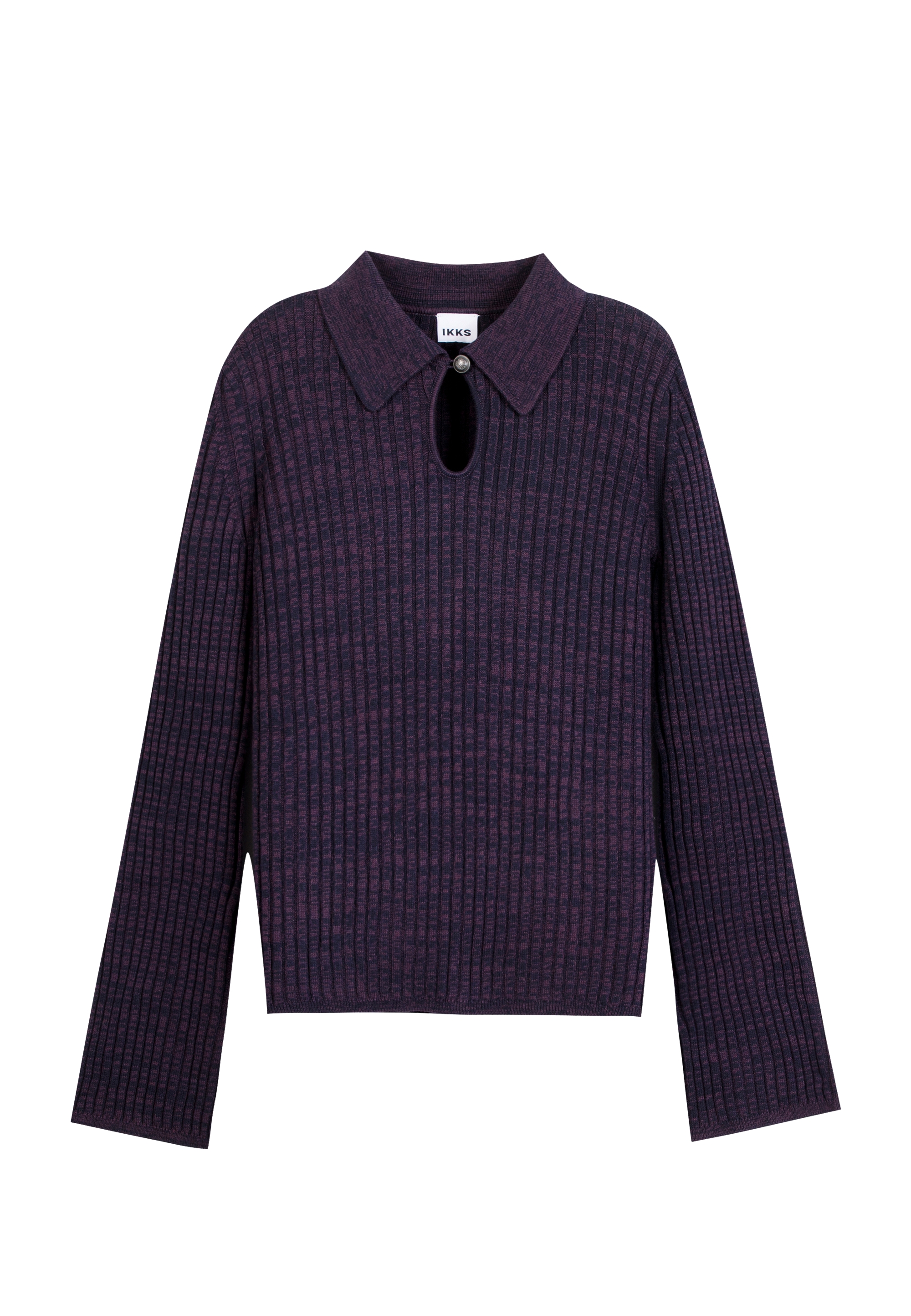 Pull tricot mouliné goutte devant, IKKS