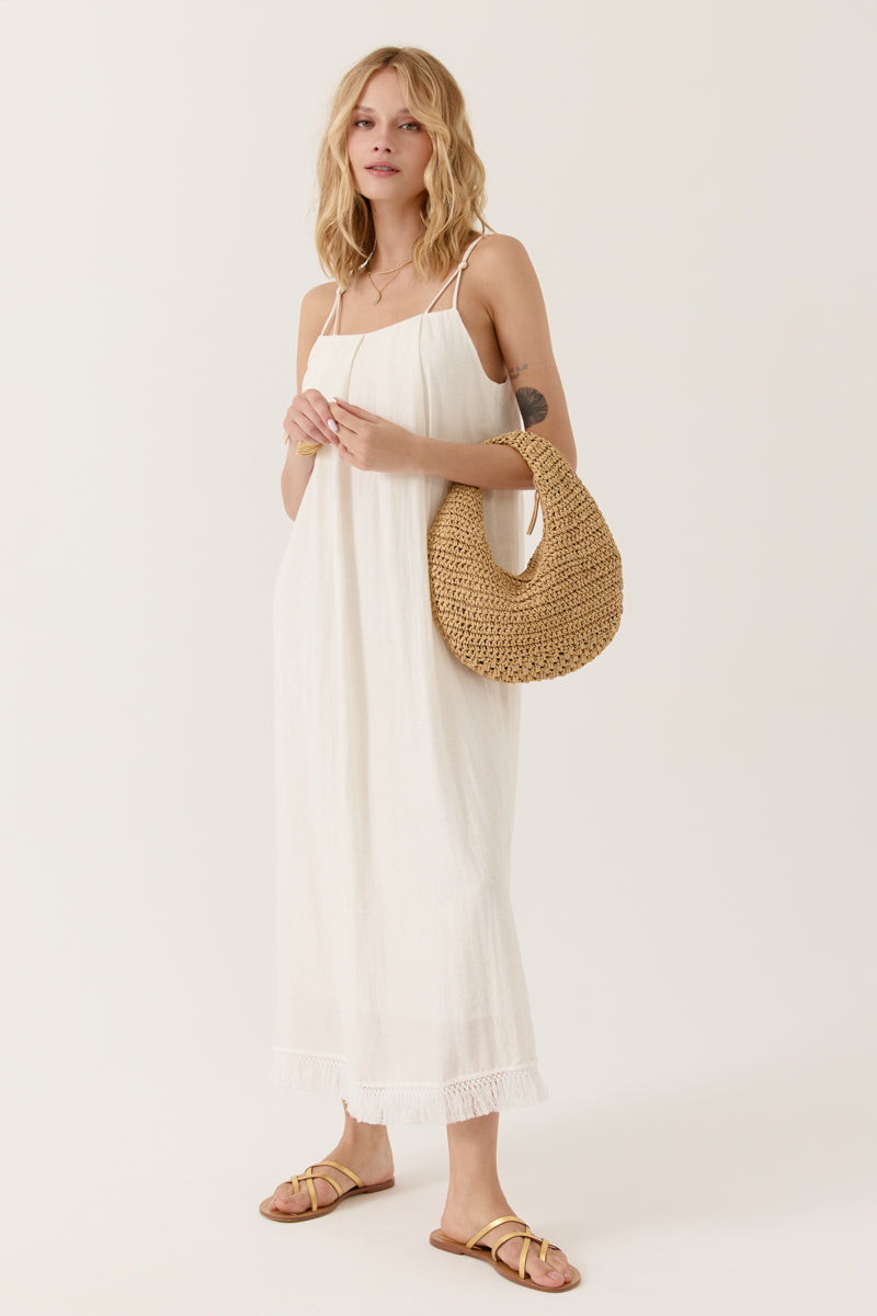 Robe longue à fines bretelles réglables Cleanta, ARTLOVE