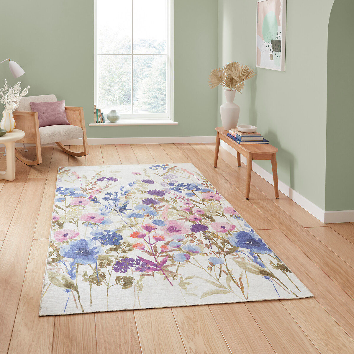 Catherine Lansfield Country Floral Floral Washable Rug, CATHERINE LANSFIELD