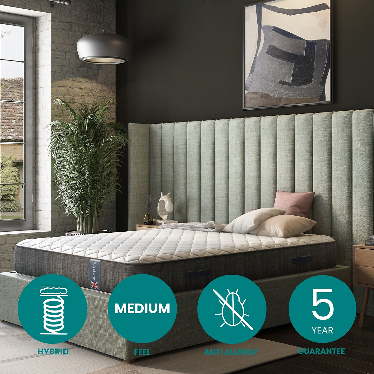 Natural Wool Pocket+ Mattress, ASPIRE