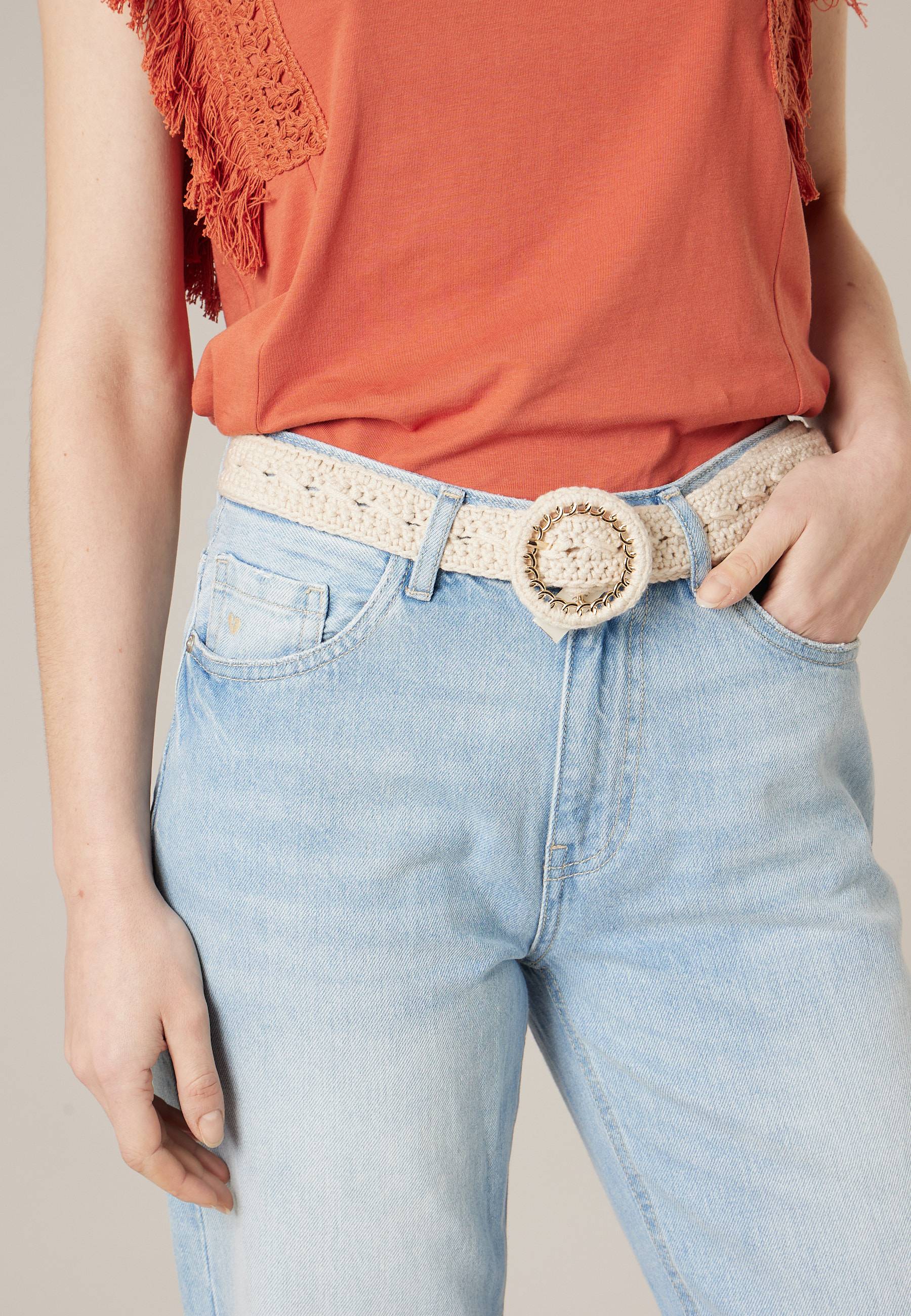Ceinture femme en crochet 100% coton JOSEPHINE, DEELUXE