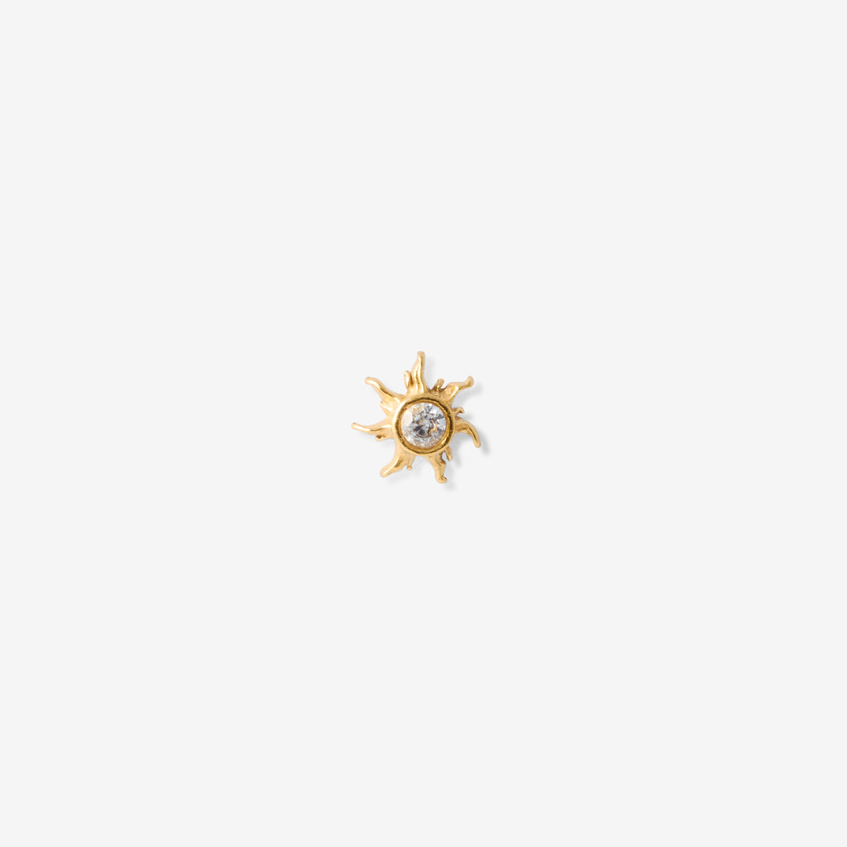 Piercing helix/tragus soleil en acier chirurgical avec strass de zirconium, BALABOOSTE