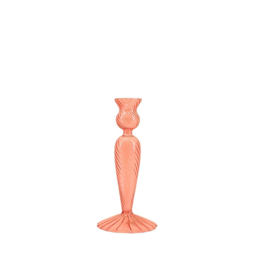 Bougeoir en verre 18cm, DECOSTAR