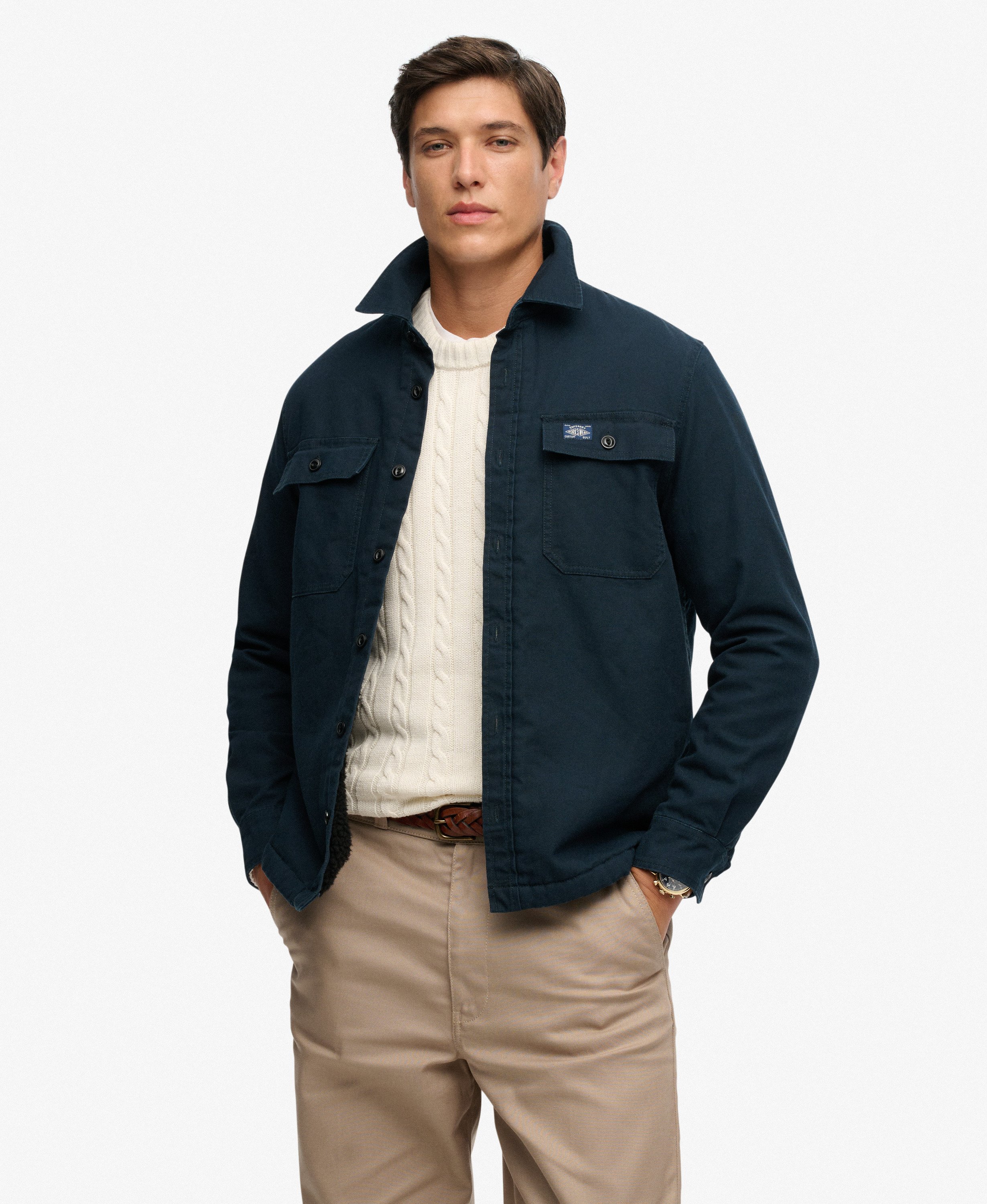 Surchemise Miller Vintage Doublée en Borg, SUPERDRY