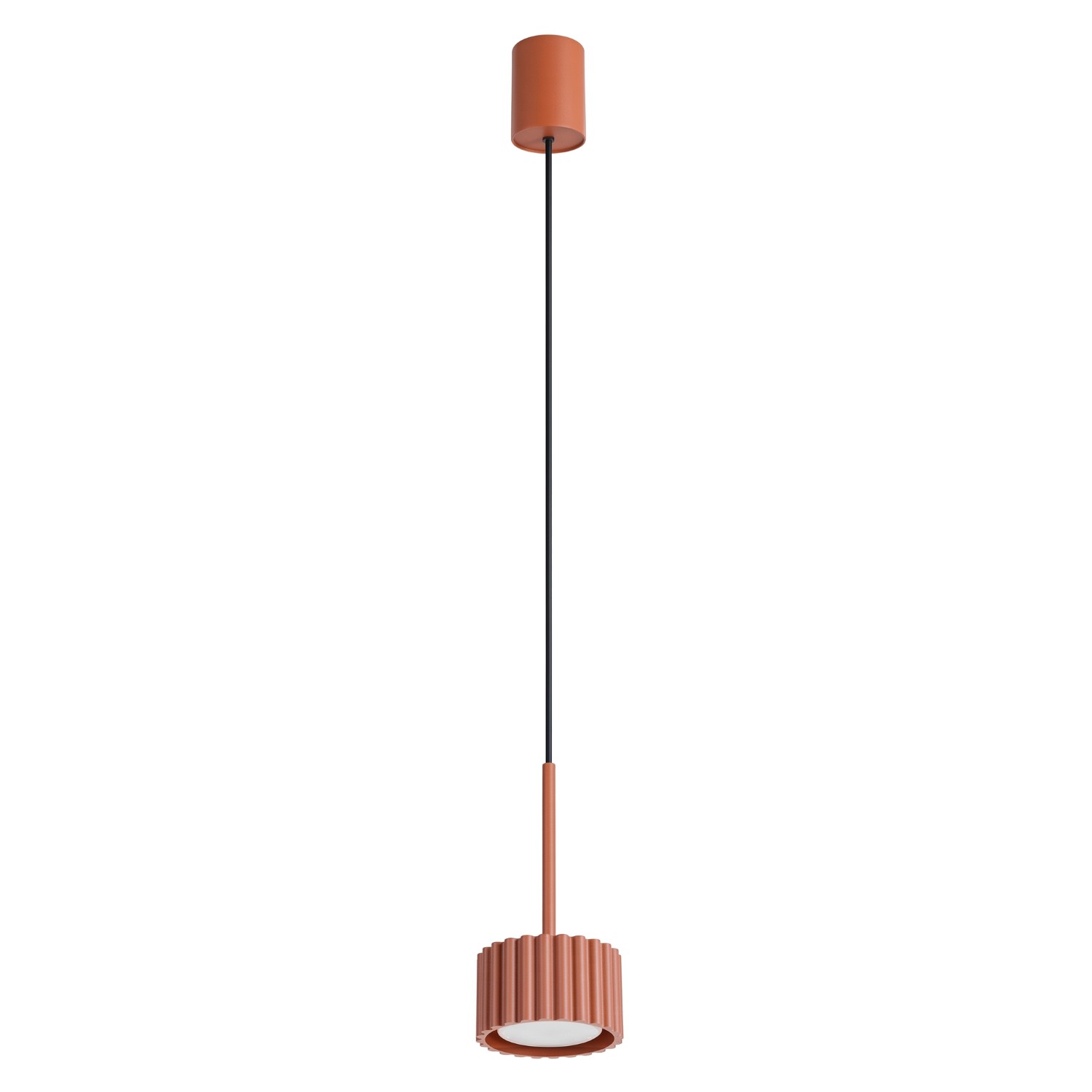 Suspension Aluminium Ocre Rouge Gx53 1 AURA, EDEN