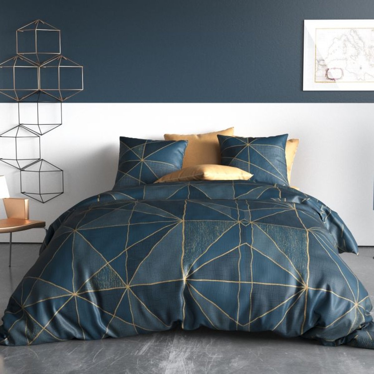 Housse couette + taie Graphique Reno, EDEN