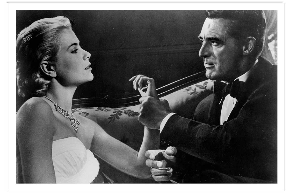 Affiche cinéma - Cary Grant et Grace Kelly La main au collet , 1955, HEXOA