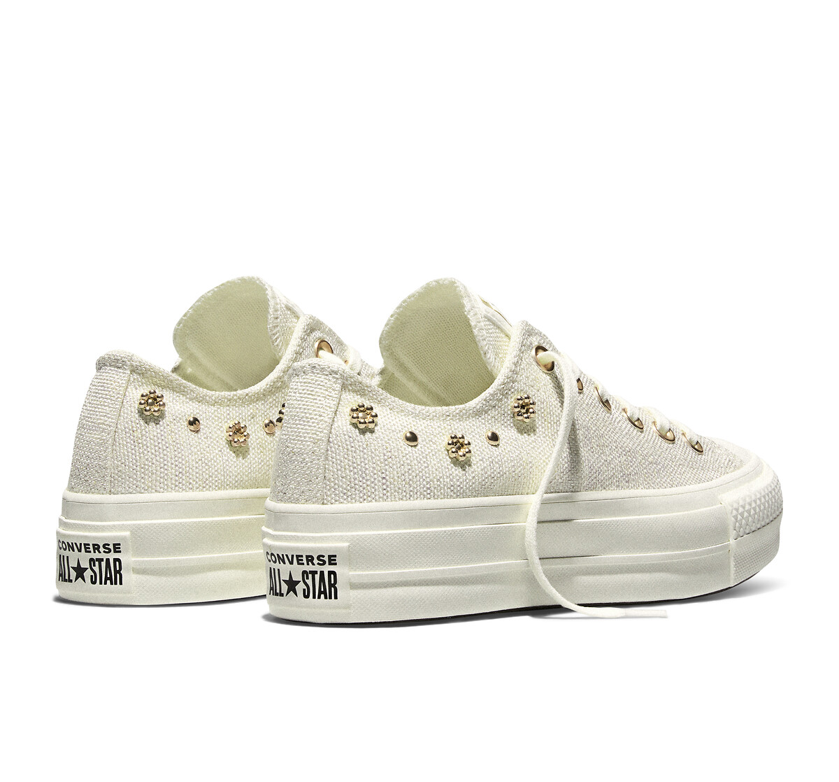 Converse Zapatillas CHUCK TAYLOR ALL STAR LIFT OX SHINY HEATHERED CANVAS STUDS — photo 3