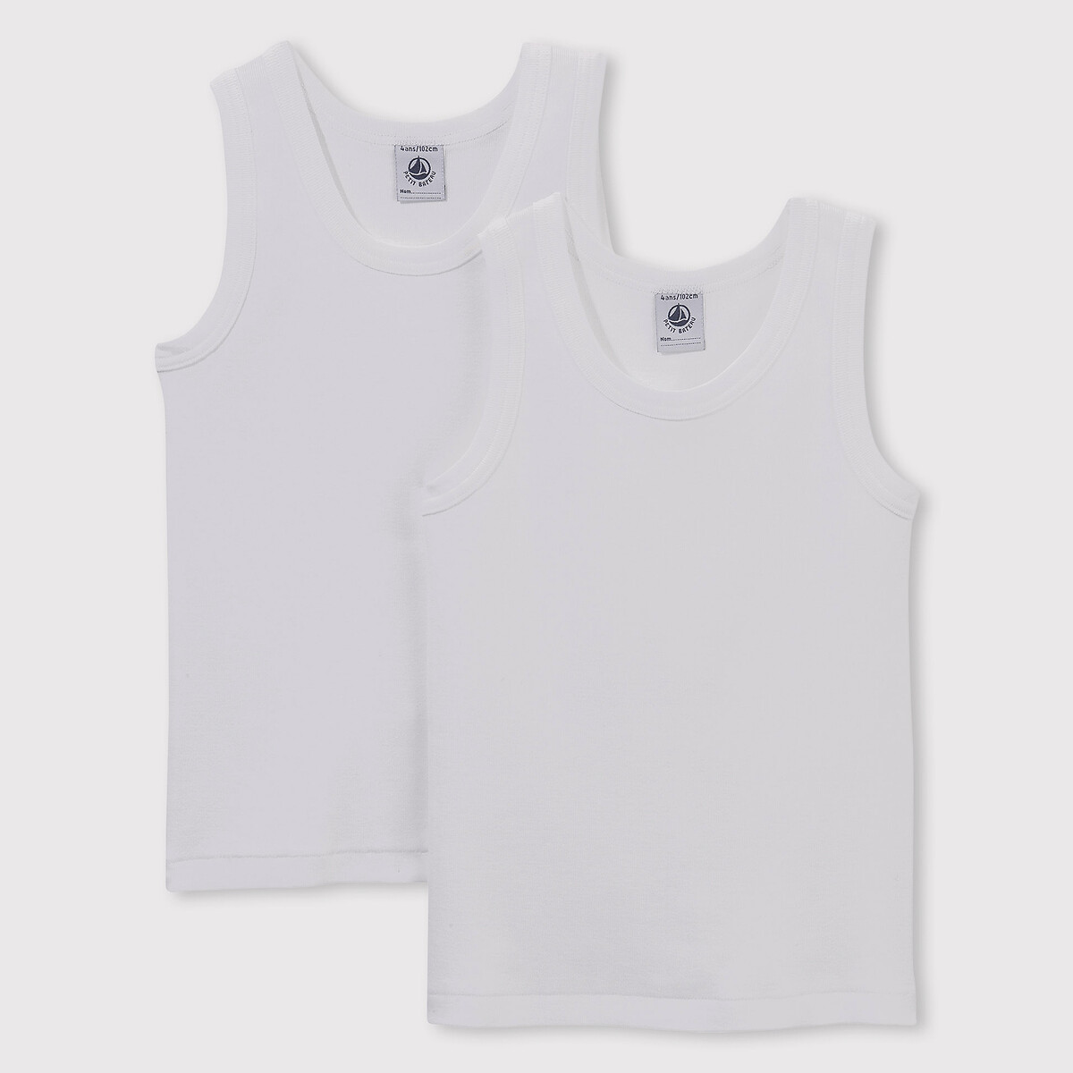 Pack of 2 Vest Tops in Organic Cotton