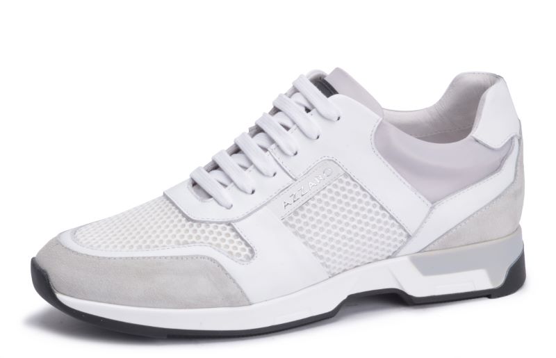 Baskets cuir rosario 4 gris blanc Azzaro La Redoute