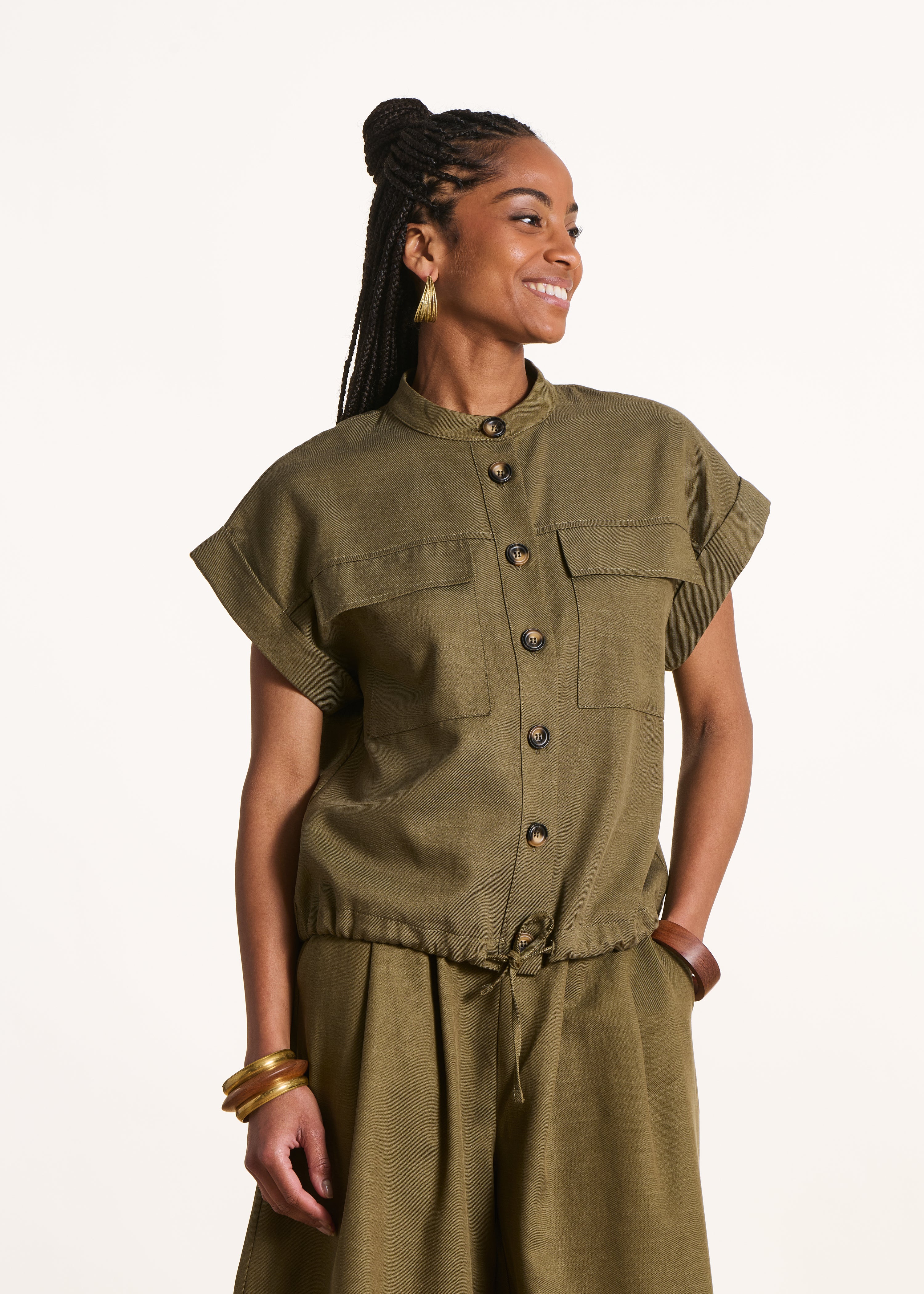 Chemise fluide manches courtes, LA FEE MARABOUTEE